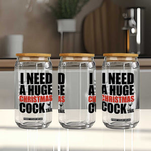 Funny Inappropriate Christmas Glass Can I Need a Huge Christmas COCKtail Adult Humor Drinking Gift TS10 Print Your Wear