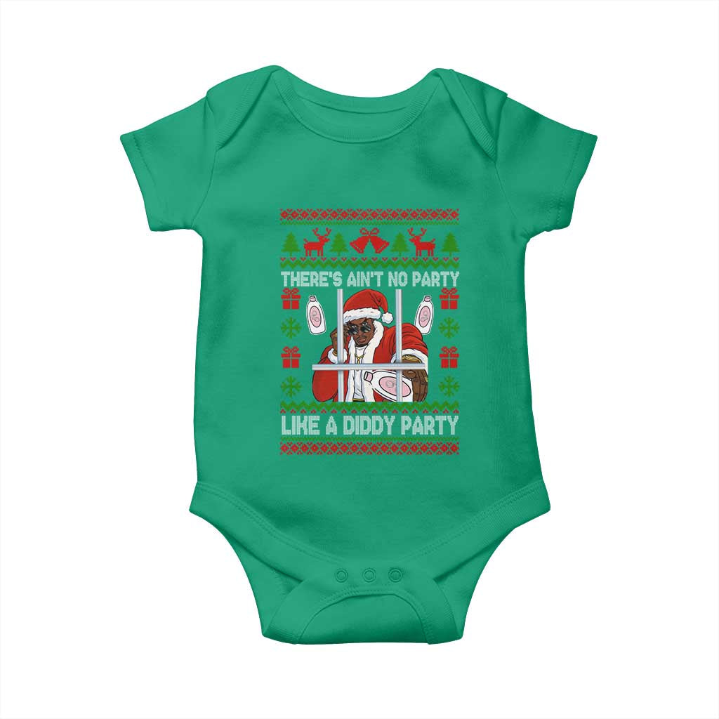Funny Christmas Diddy Baby Onesie Aint No Party Like A Diddy Party Baby Oil Dirty Ugly Xmas TS10 Irish Green Print Your Wear