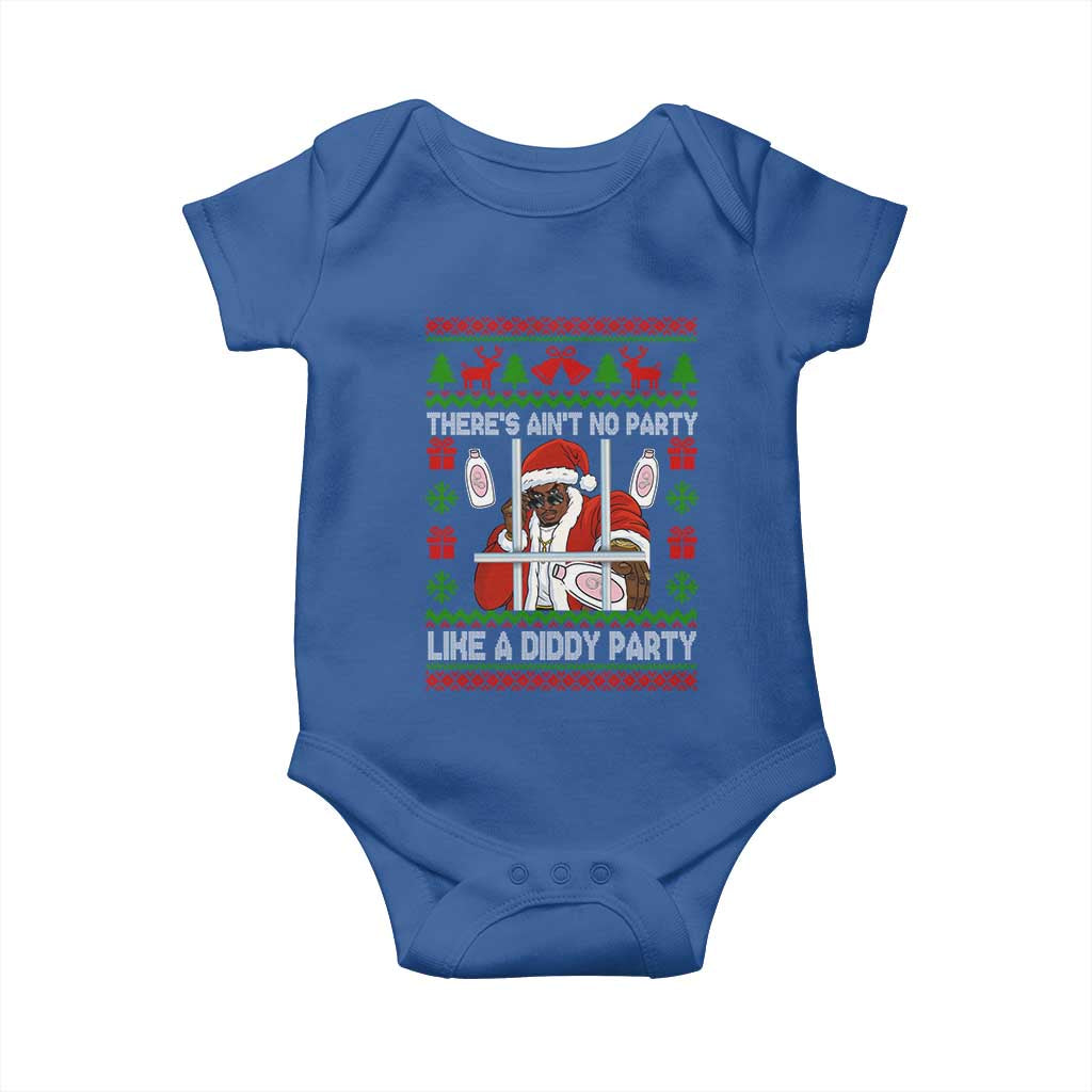 Funny Christmas Diddy Baby Onesie Aint No Party Like A Diddy Party Baby Oil Dirty Ugly Xmas TS10 Royal Blue Print Your Wear
