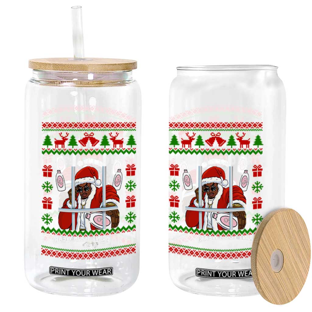 Funny Christmas Diddy Glass Can Aint No Party Like A Diddy Party Baby Oil Dirty Ugly Xmas TS10 Print Your Wear