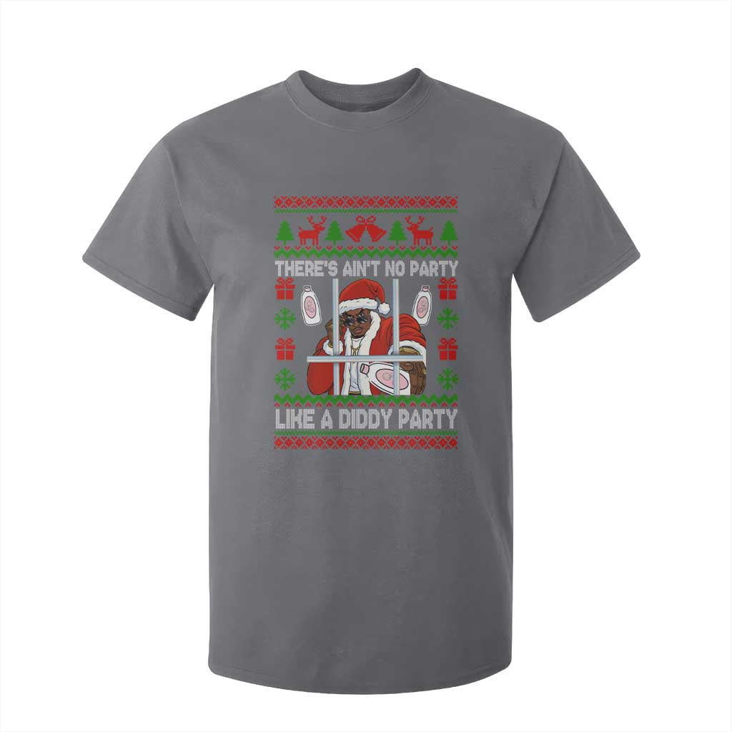 Funny Christmas Diddy T Shirt For Kid Aint No Party Like A Diddy Party Baby Oil Dirty Ugly Xmas TS10 Charcoal Print Your Wear