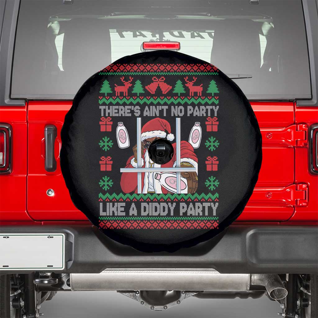 Funny Christmas Diddy Spare Tire Cover Aint No Party Like A Diddy Party Baby Oil Dirty Ugly Xmas TS10 Black Print Your Wear