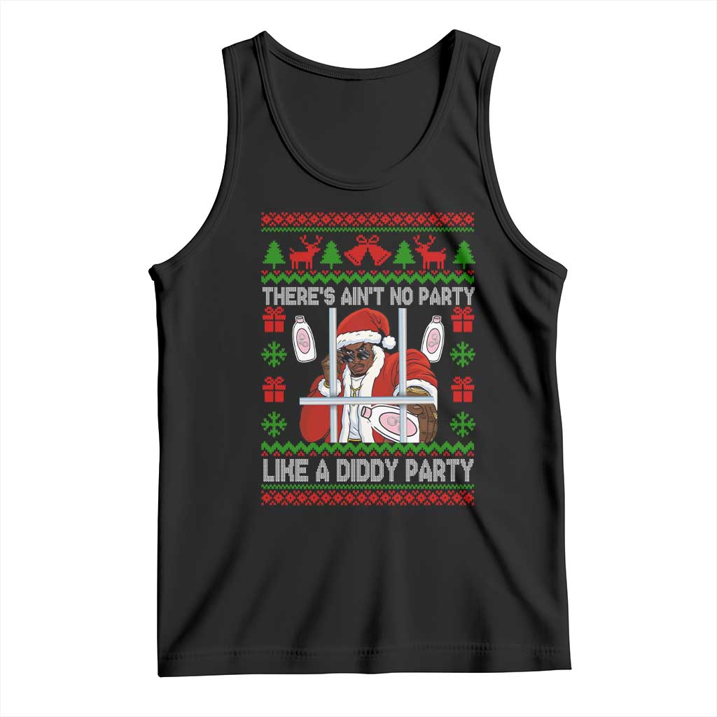 Funny Christmas Diddy Tank Top Aint No Party Like A Diddy Party Baby Oil Dirty Ugly Xmas - Print Your Wear
