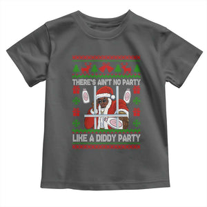 Funny Christmas Diddy Toddler T Shirt Aint No Party Like A Diddy Party Baby Oil Dirty Ugly Xmas TS10 Dark Heather Print Your Wear