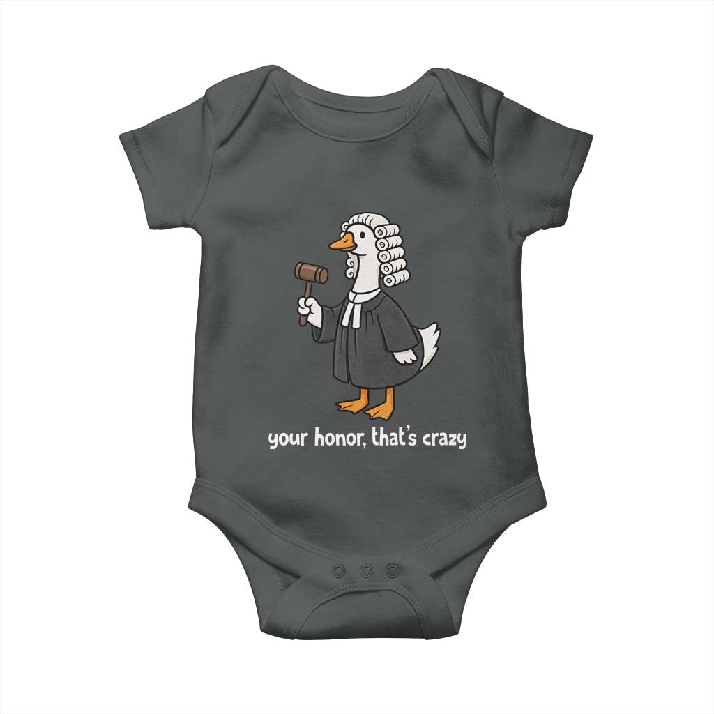 Goose Lawyer Baby Onesie Law School Graduation Gift Funny Silly Gooses Lovers TS10 Dark Heather Print Your Wear