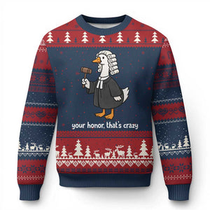 Goose Lawyer Ugly Christmas Sweater Law School Graduation Gift Funny Silly Gooses Lovers TS10 Navy Red Print Your Wear