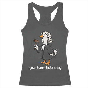 Goose Lawyer Racerback Tank Top Law School Graduation Gift Funny Silly Gooses Lovers TS10 Dark Heather Print Your Wear