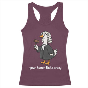 Goose Lawyer Racerback Tank Top Law School Graduation Gift Funny Silly Gooses Lovers TS10 Maroon Print Your Wear
