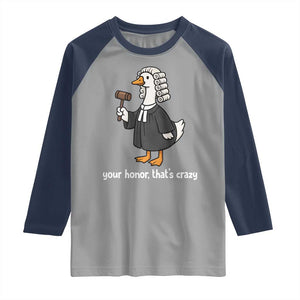 Goose Lawyer Raglan Shirt Law School Graduation Gift Funny Silly Gooses Lovers TS10 Sport Gray Navy Print Your Wear