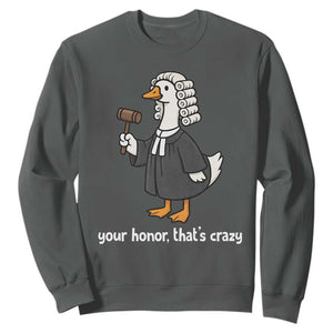 Goose Lawyer Sweatshirt Law School Graduation Gift Funny Silly Gooses Lovers TS10 Dark Heather Print Your Wear