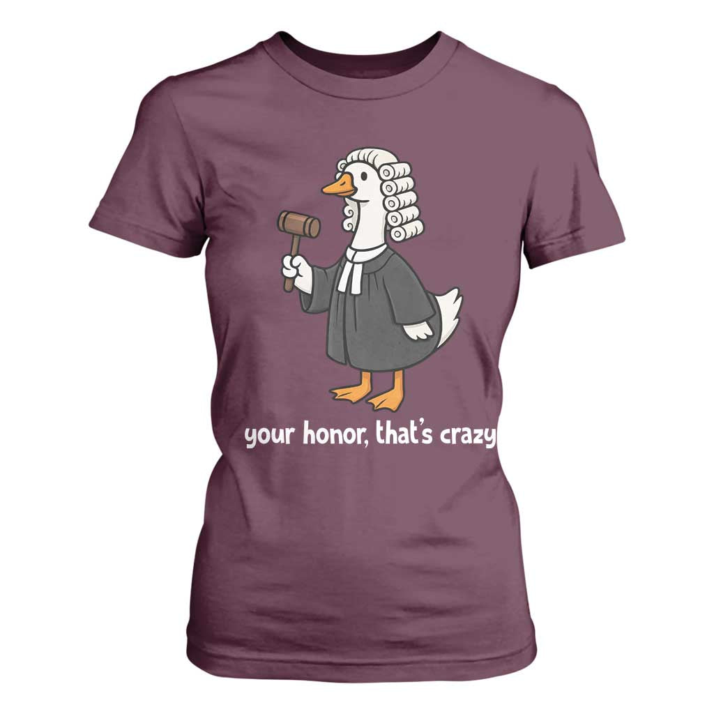 Goose Lawyer T Shirt For Women Law School Graduation Gift Funny Silly Gooses Lovers TS10 Maroon Print Your Wear