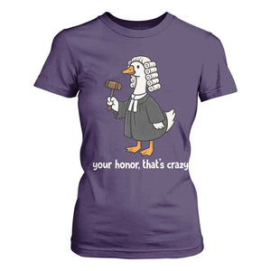 Goose Lawyer T Shirt For Women Law School Graduation Gift Funny Silly Gooses Lovers TS10 Purple Print Your Wear