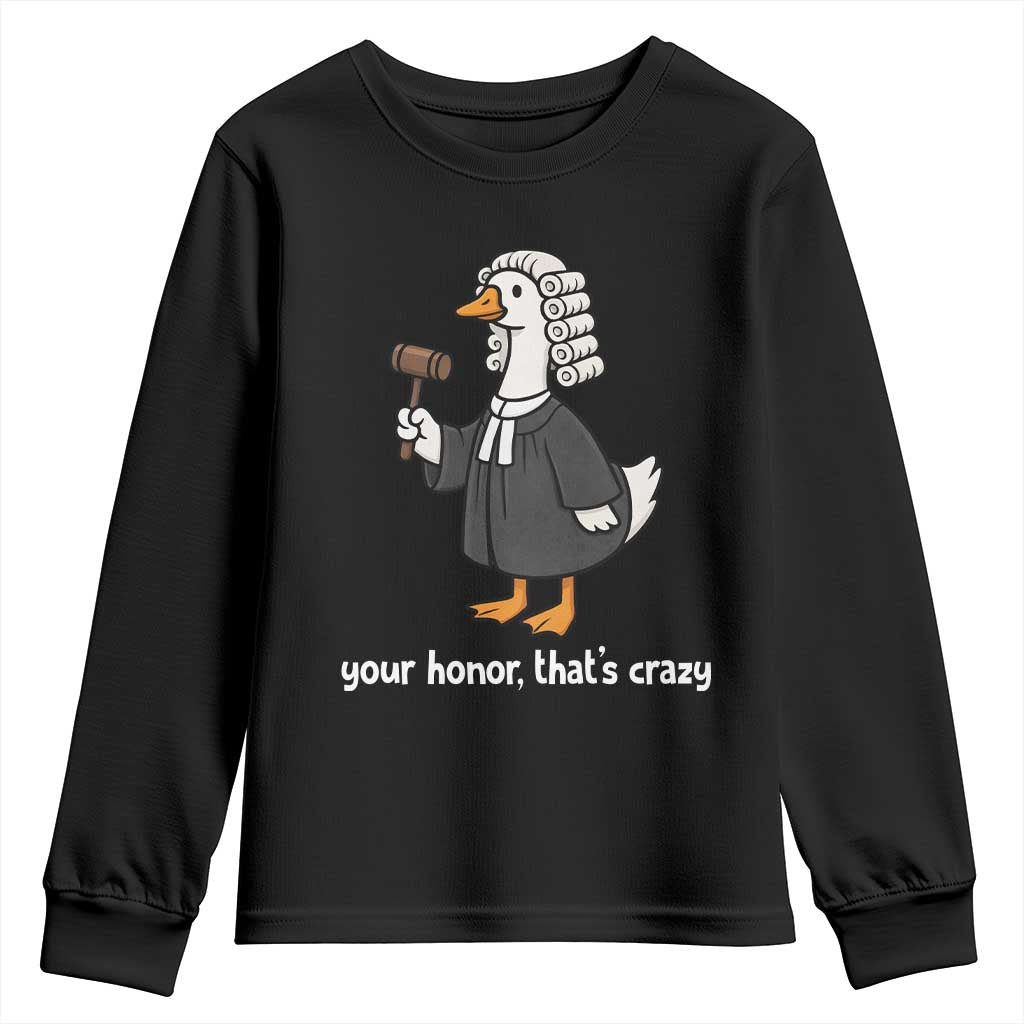 Goose Lawyer Youth Sweatshirt Law School Graduation Gift Funny Silly Gooses Lovers TS10 Black Print Your Wear