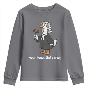 Goose Lawyer Youth Sweatshirt Law School Graduation Gift Funny Silly Gooses Lovers TS10 Charcoal Print Your Wear