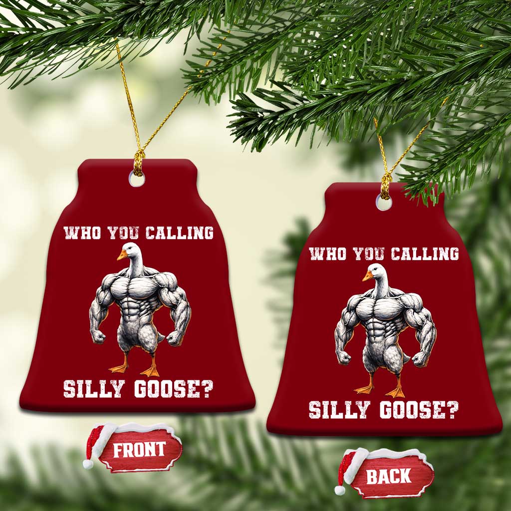 Who You Calling Silly Goose Funny Gym Meme Ceramic Ornament TS10 Print Your Wear