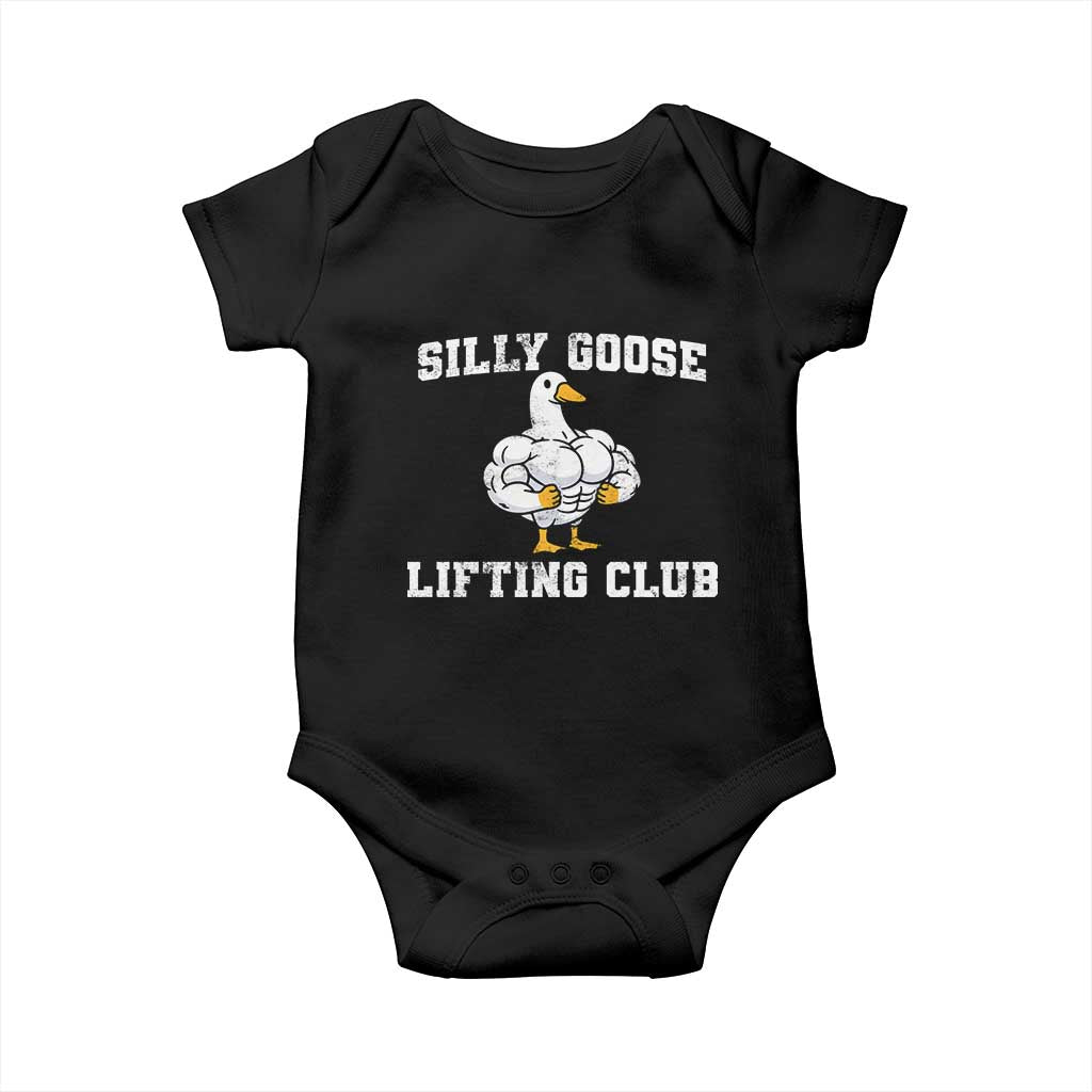 Silly Goose Lifting Club Baby Onesie Funny Gym Meme TS10 Black Print Your Wear