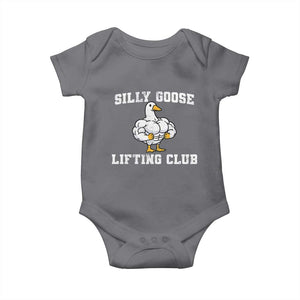Silly Goose Lifting Club Baby Onesie Funny Gym Meme TS10 Charcoal Print Your Wear