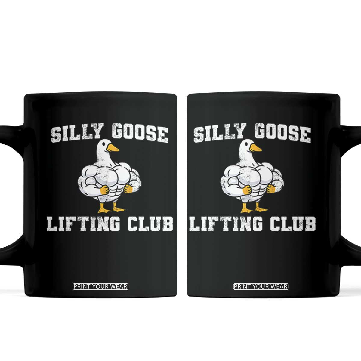 Silly Goose Lifting Club Coffee Mug Funny Gym Meme TS10 Black Print Your Wear
