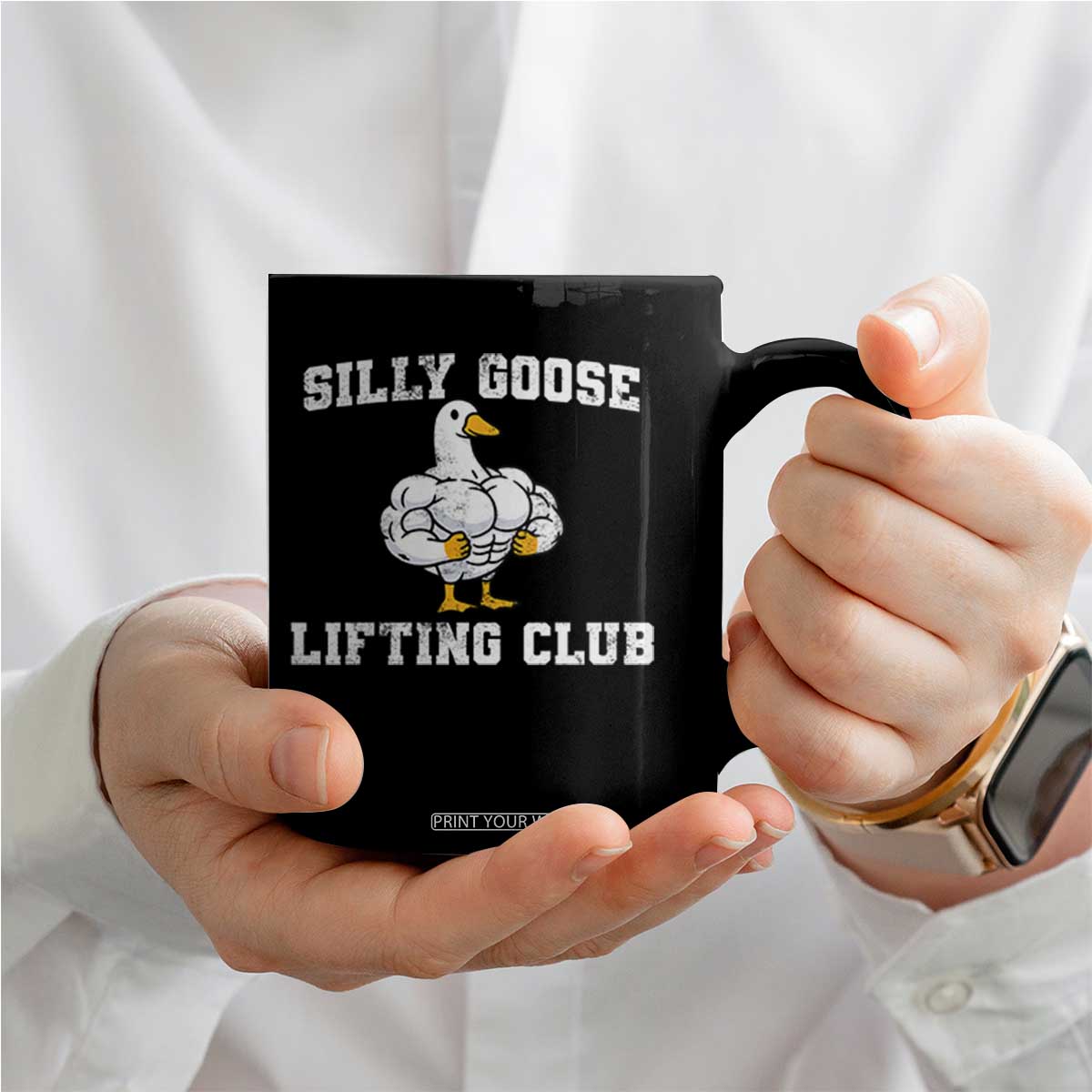 Silly Goose Lifting Club Coffee Mug Funny Gym Meme TS10 Print Your Wear