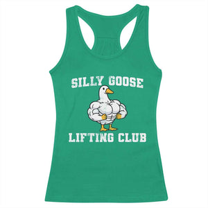 Silly Goose Lifting Club Racerback Tank Top Funny Gym Meme TS10 Irish Green Print Your Wear