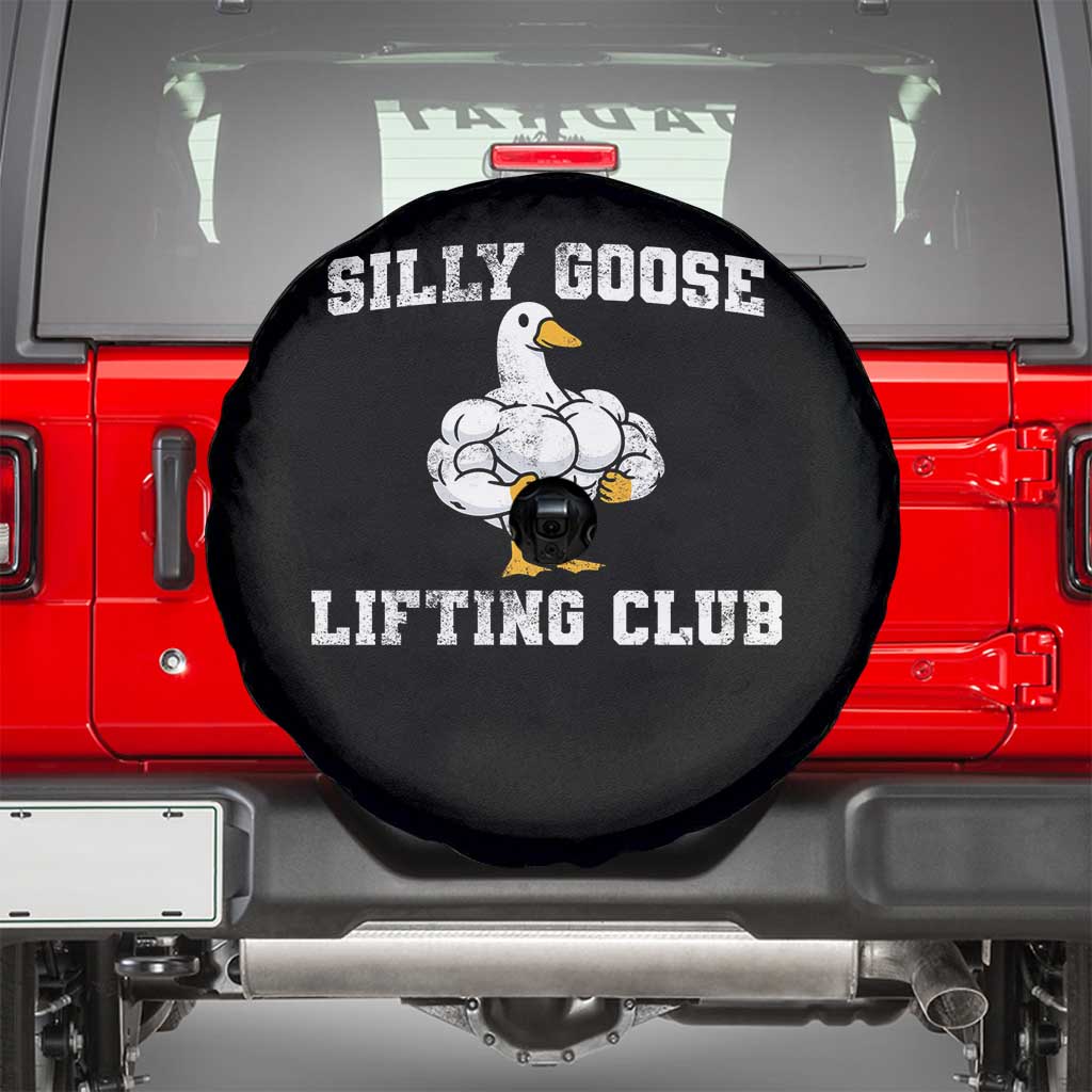 Silly Goose Lifting Club Spare Tire Cover Funny Gym Meme TS10 Black Print Your Wear
