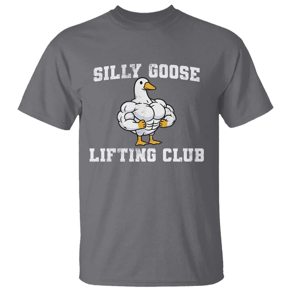 Silly Goose Lifting Club T Shirt Funny Gym Meme TS10 Charcoal Print Your Wear