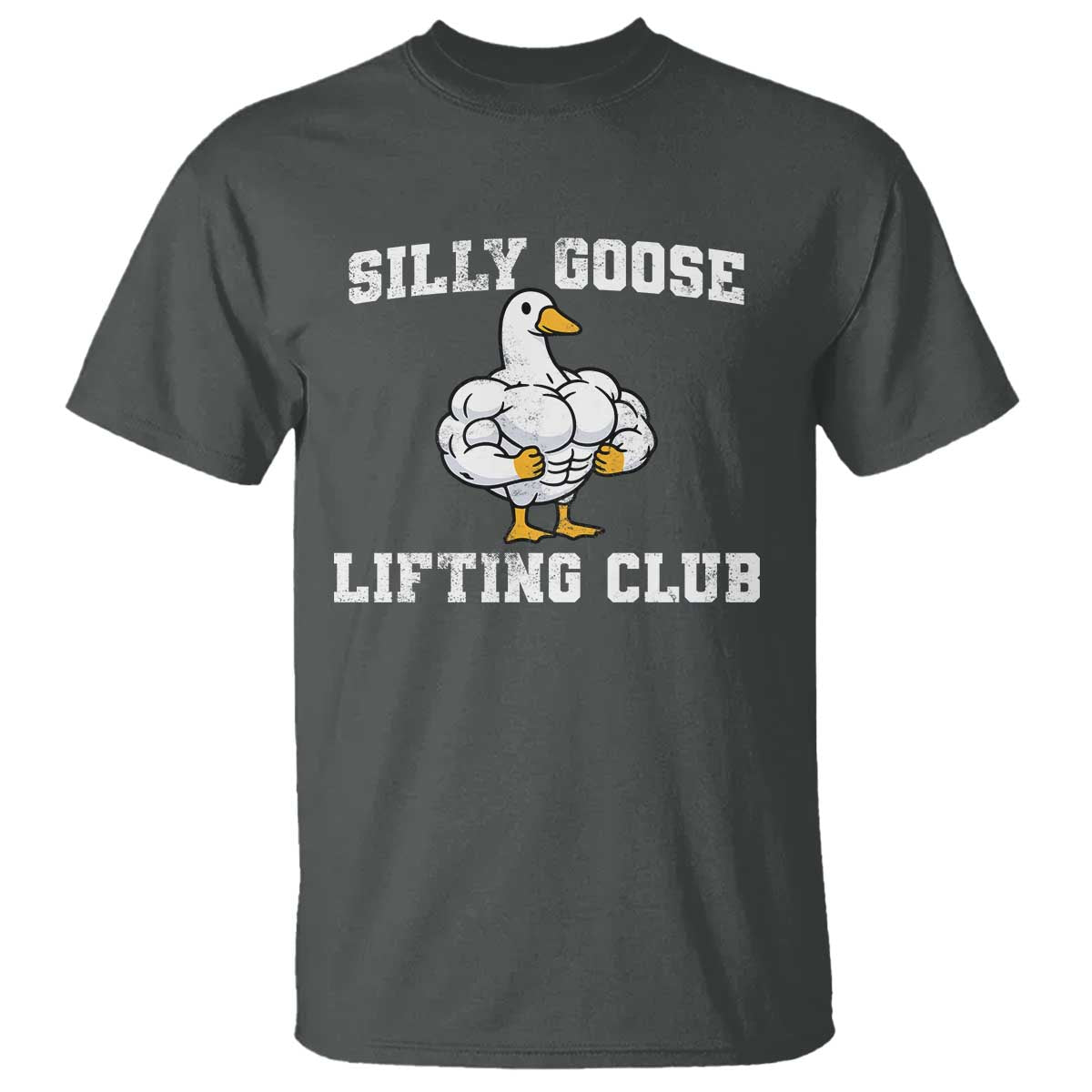 Silly Goose Lifting Club T Shirt Funny Gym Meme TS10 Dark Heather Print Your Wear