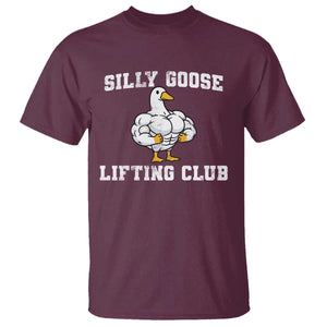 Silly Goose Lifting Club T Shirt Funny Gym Meme TS10 Maroon Print Your Wear