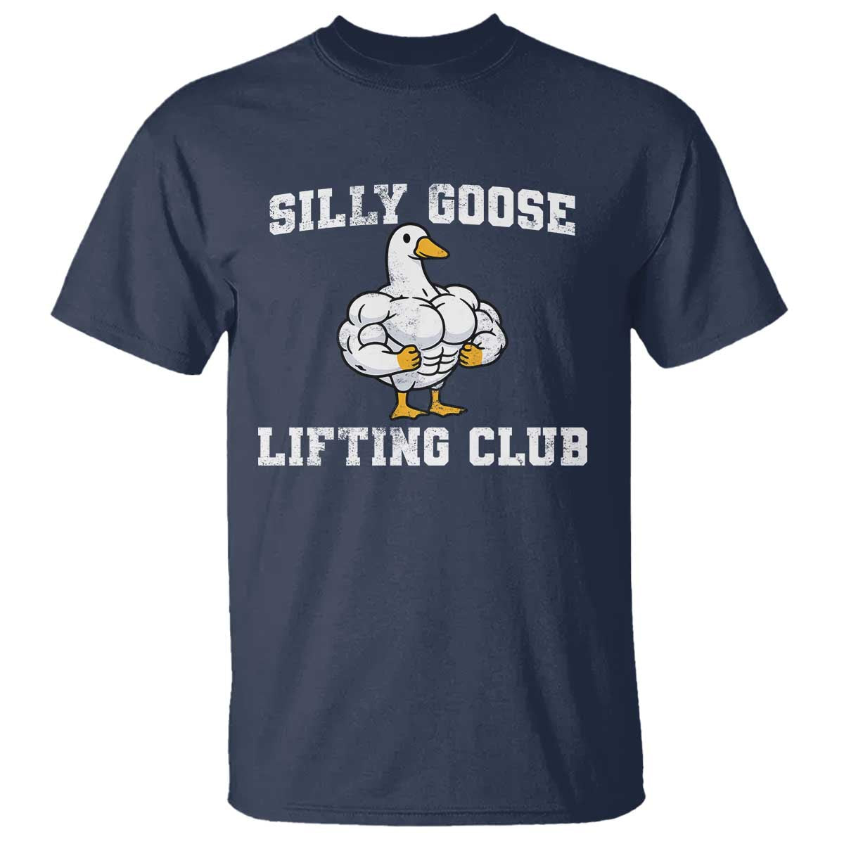 Silly Goose Lifting Club T Shirt Funny Gym Meme TS10 Navy Print Your Wear