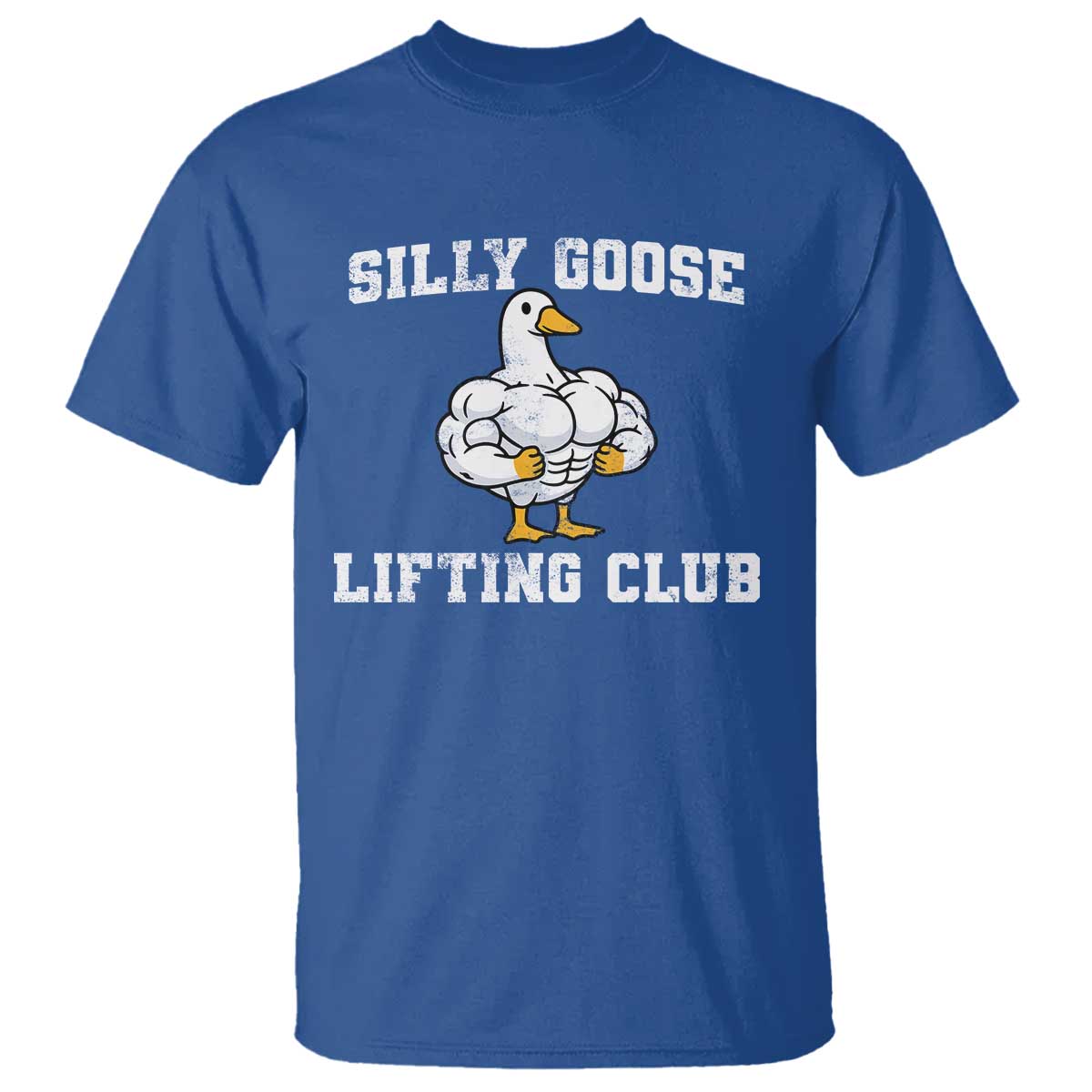 Silly Goose Lifting Club T Shirt Funny Gym Meme TS10 Royal Blue Print Your Wear