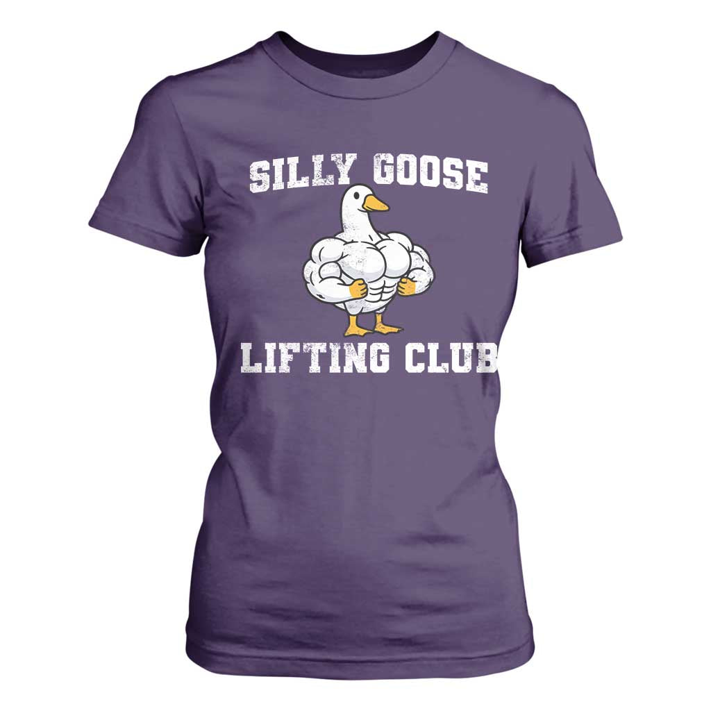 Silly Goose Lifting Club T Shirt For Women Funny Gym Meme TS10 Purple Print Your Wear