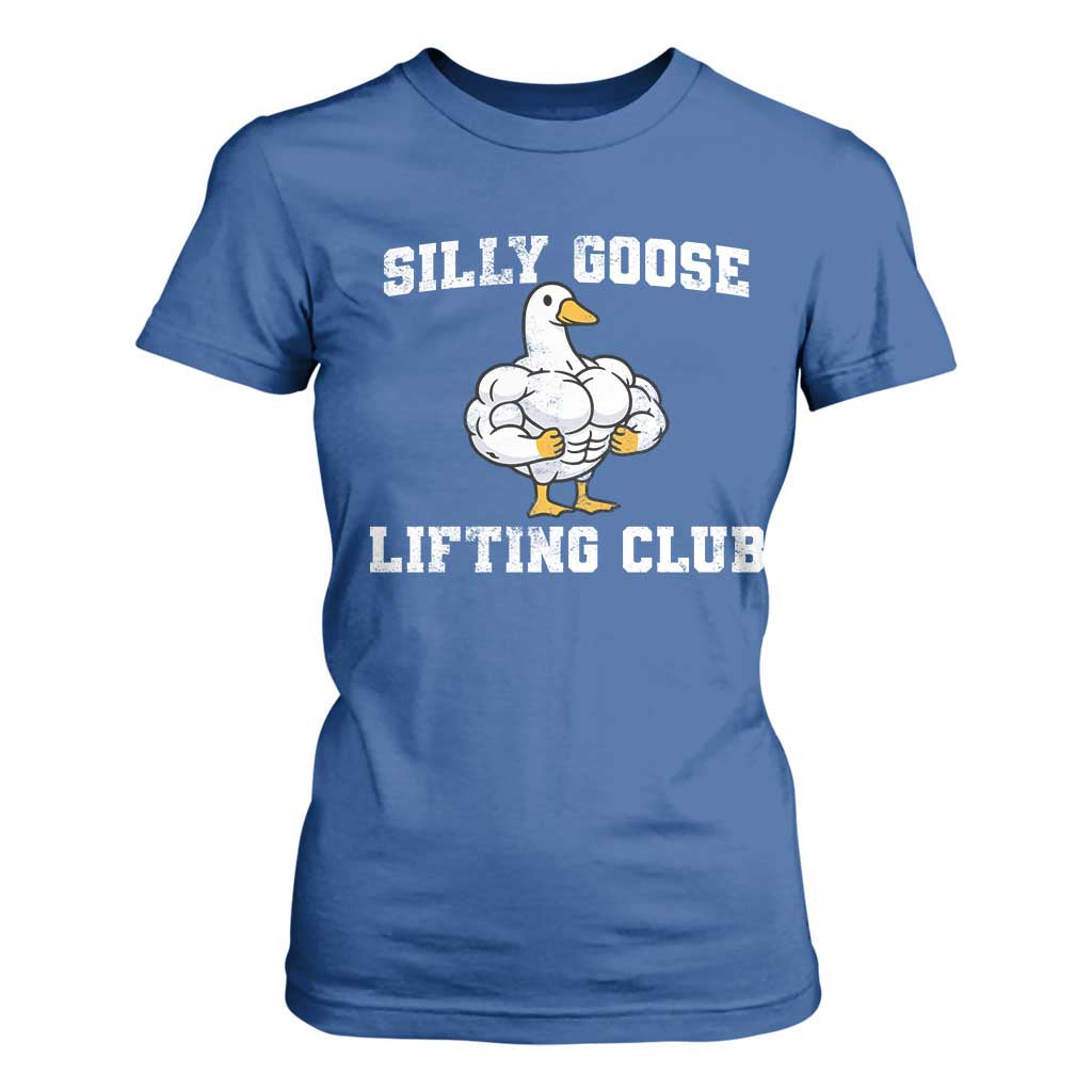 Silly Goose Lifting Club T Shirt For Women Funny Gym Meme TS10 Royal Blue Print Your Wear