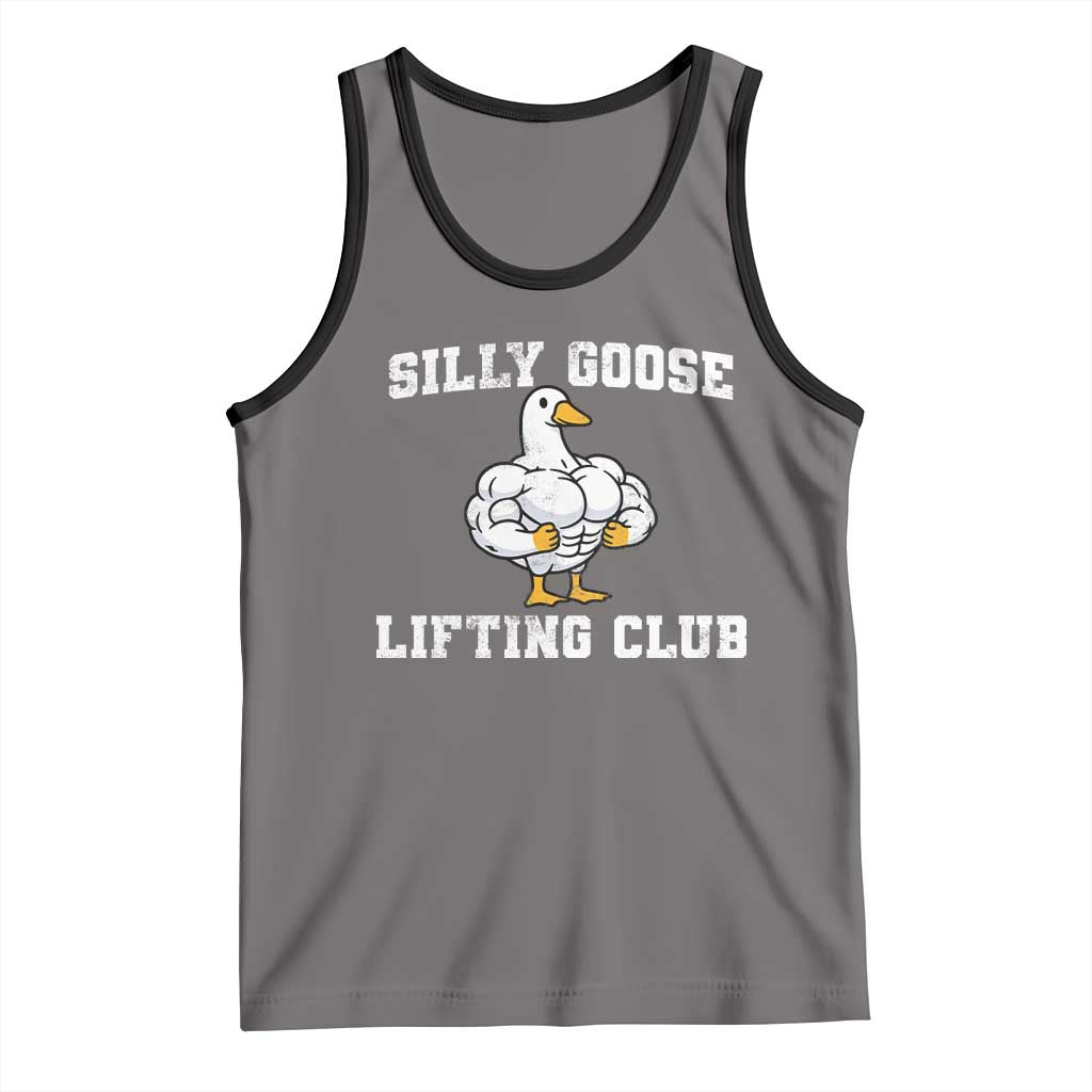 Silly Goose Lifting Club Tank Top Funny Gym Meme TS10 Deep Heather Black Print Your Wear