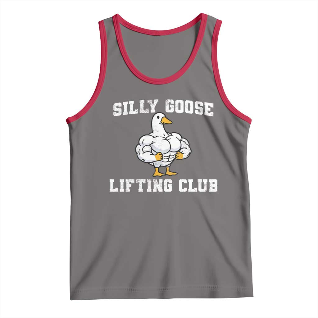 Silly Goose Lifting Club Tank Top Funny Gym Meme TS10 Deep Heather Red Print Your Wear