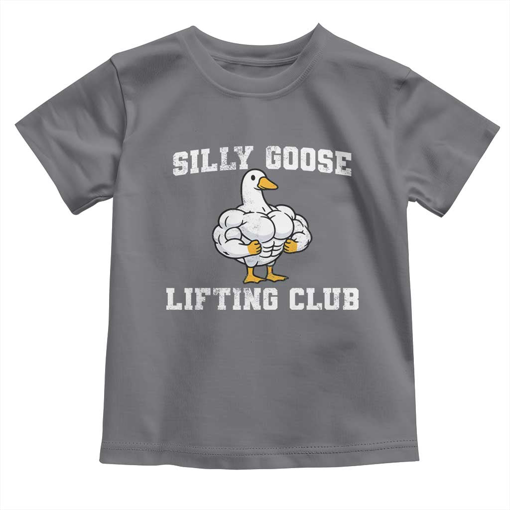 Silly Goose Lifting Club Toddler T Shirt Funny Gym Meme TS10 Charcoal Print Your Wear