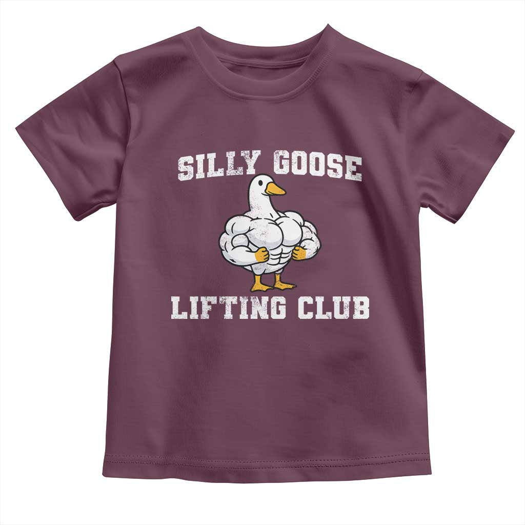 Silly Goose Lifting Club Toddler T Shirt Funny Gym Meme TS10 Maroon Print Your Wear