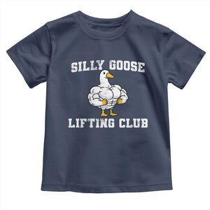 Silly Goose Lifting Club Toddler T Shirt Funny Gym Meme TS10 Navy Print Your Wear