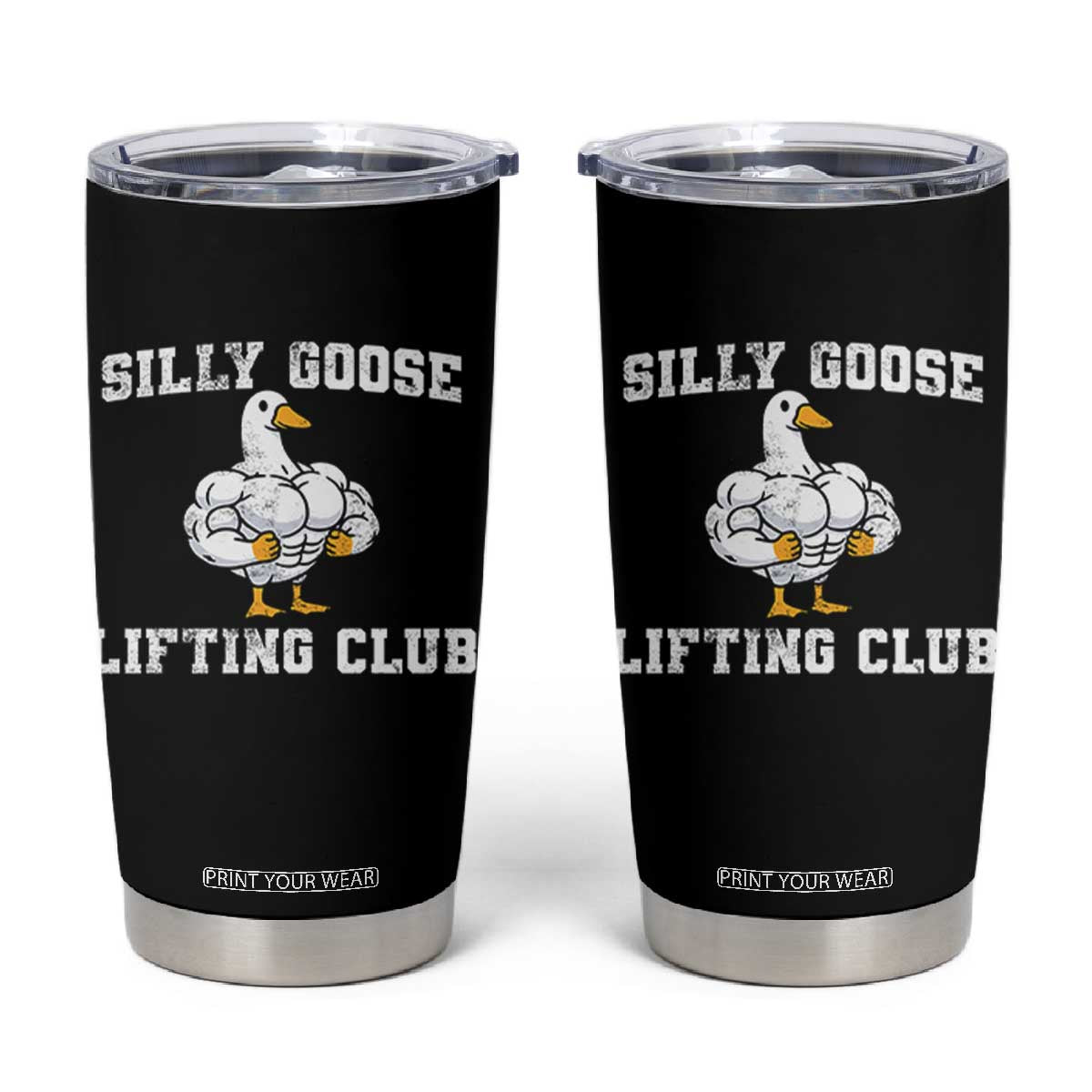 Silly Goose Lifting Club Tumbler Cup Funny Gym Meme TS10 Black Print Your Wear