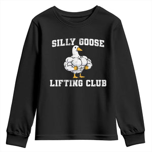 Silly Goose Lifting Club Youth Sweatshirt Funny Gym Meme TS10 Black Print Your Wear
