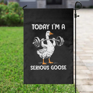 Funny Goose Weight Lifting Garden Flag Today Im A Serious Goose Weightlifter Gym Workout TS10 Print Your Wear