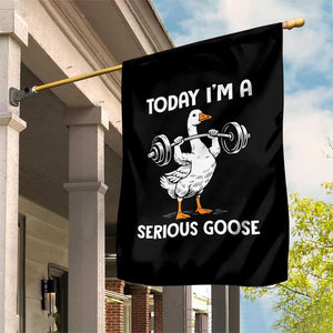 Funny Goose Weight Lifting Garden Flag Today Im A Serious Goose Weightlifter Gym Workout TS10 Print Your Wear