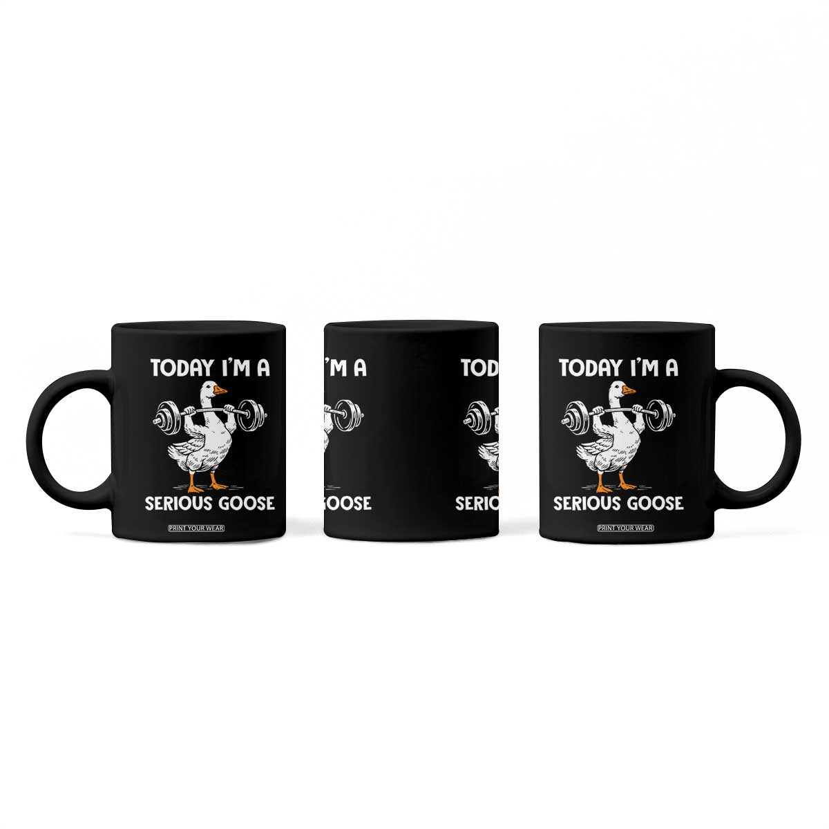 Funny Goose Weight Lifting Coffee Mug Today Im A Serious Goose Weightlifter Gym Workout TS10 Print Your Wear