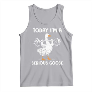Funny Goose Weight Lifting Tank Top Today Im A Serious Goose Weightlifter Gym Workout TS10 Athletic Heather Print Your Wear