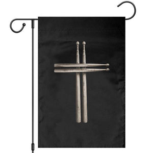 Christian Drummer Garden Flag Drumstick Cross Rock Music Lover Gift TS10 Black Print Your Wear
