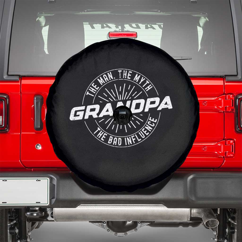 Funny Grandpa Spare Tire Cover Man Myth Bad Influence Funny Fathers Day TS10 Black Print Your Wear
