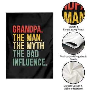 Funny Grandpa Garden Flag Retro Man Myth Bad Influence Best Funny Fathers Day TS10 Print Your Wear