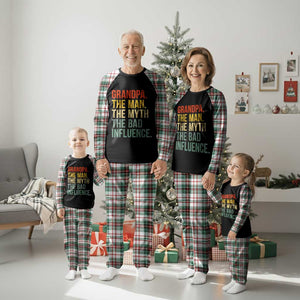 Funny Grandpa Plaid Pajama Set Retro Man Myth Bad Influence Best Funny Fathers Day TS10 Christmas Plaid Print Your Wear