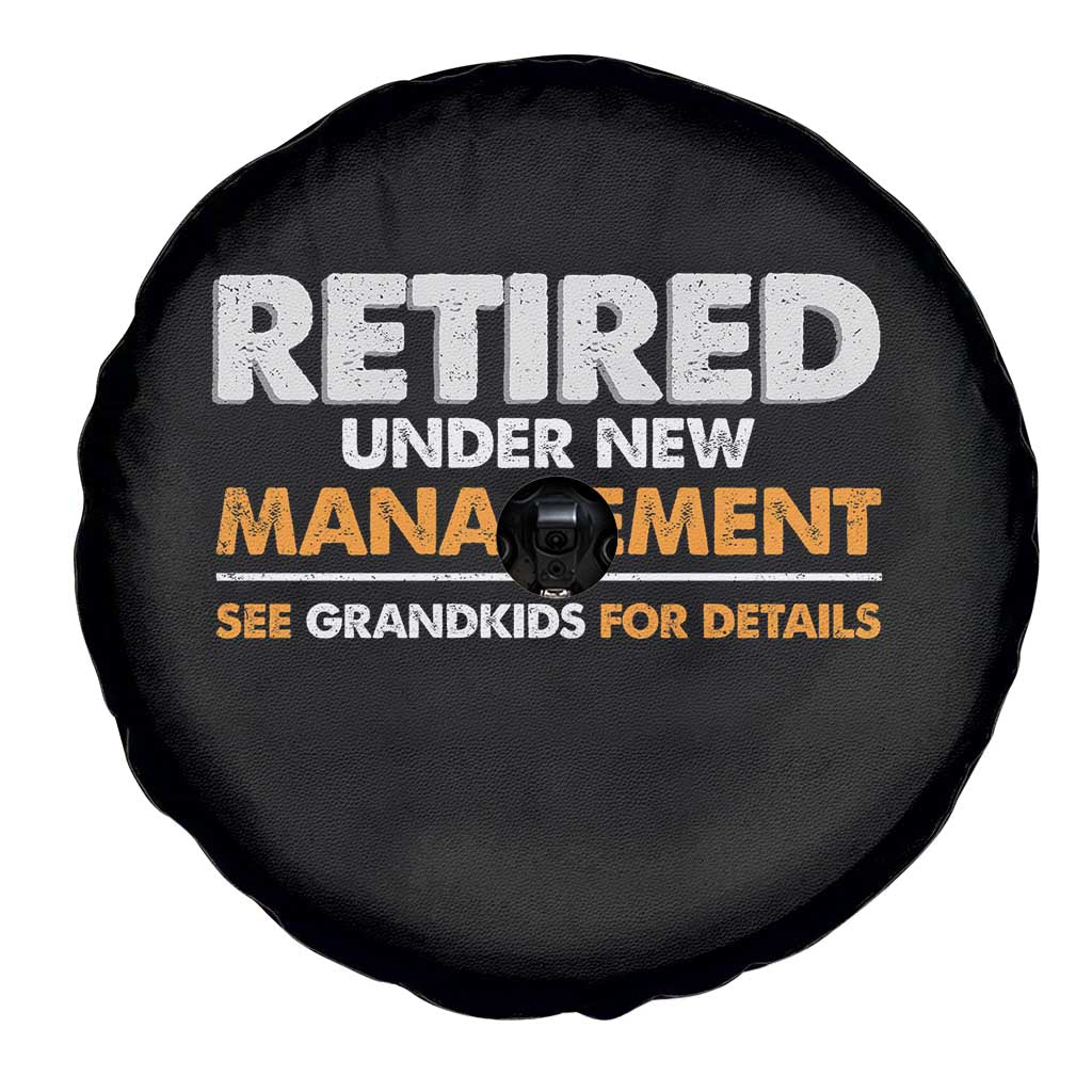 Funny Retirement Spare Tire Cover Retired Under New Management See Grandkids For Details TS10 Print Your Wear