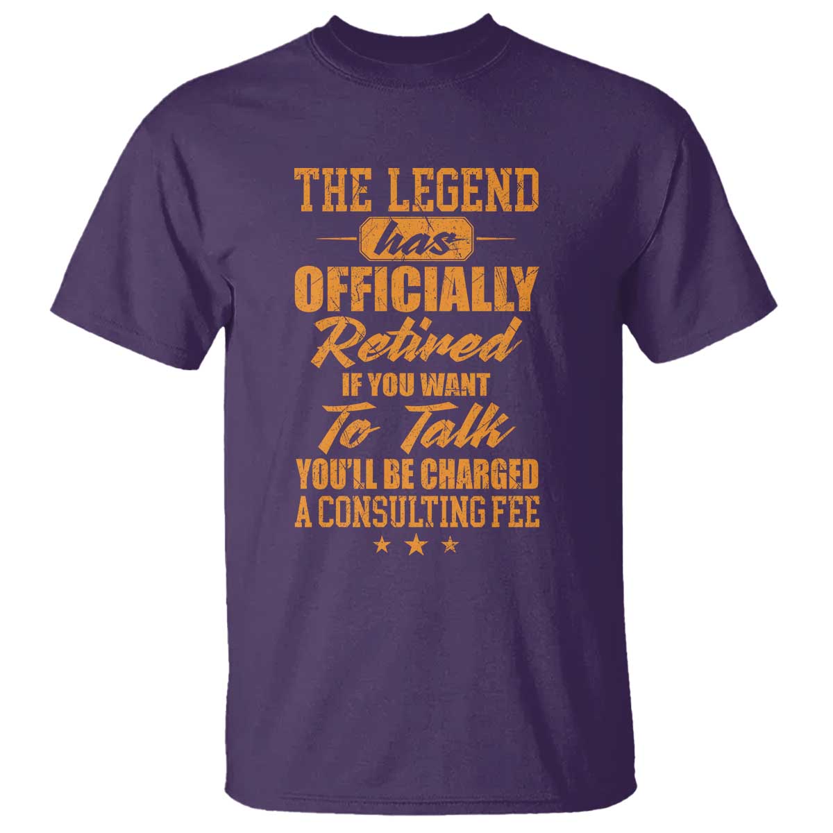 The Legend Has Retired T Shirt Funny Retirement Party Gag Gift TS10 Purple Print Your Wear