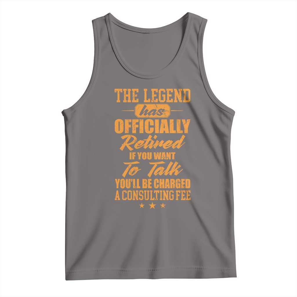 The Legend Has Retired Tank Top Funny Retirement Party Gag Gift TS10 Deep Heather Print Your Wear